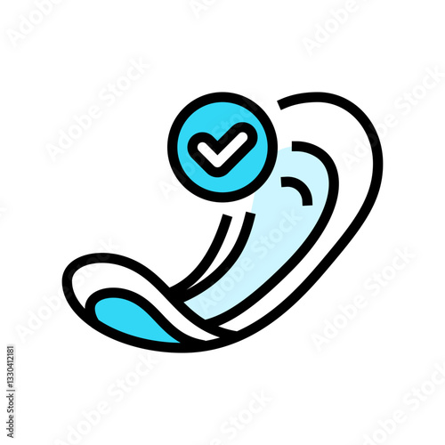 use pantyliners intimate care color icon vector illustration