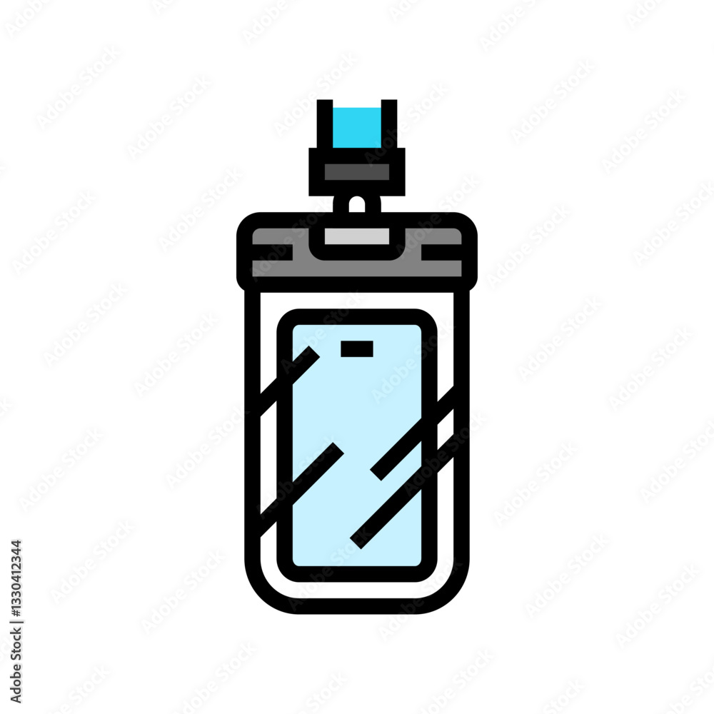 waterproof phone case water trip tourism color icon vector illustration waterproof phone case water trip tourism color icon vector illustration