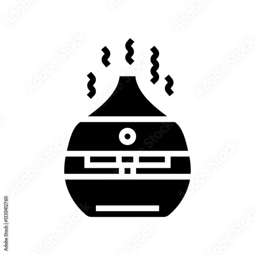 aromatherapy diffuser recovery wellness glyph icon vector illustration
