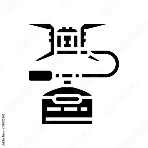burnerhead gas burner stove glyph icon vector illustration