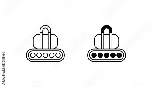 Baggage Claim icon design with white background stock illustration