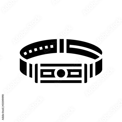 headlamp ultralight hiking glyph icon vector illustration