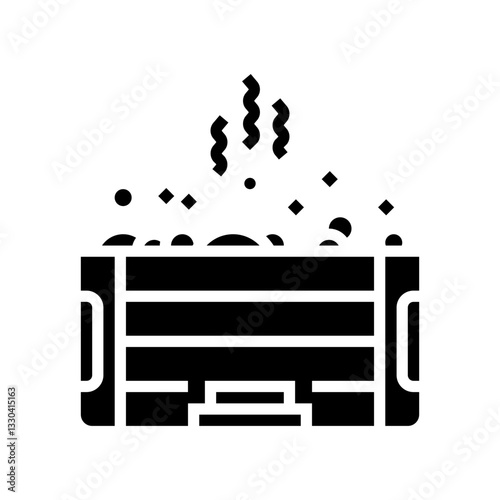 hot tub spa recovery wellness glyph icon vector illustration