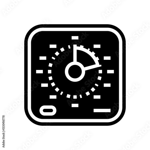 recovery timer clock wellness glyph icon vector illustration