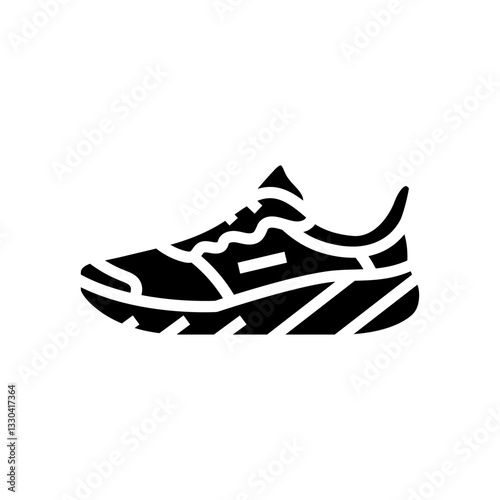 shoes male running accessories glyph icon vector illustration