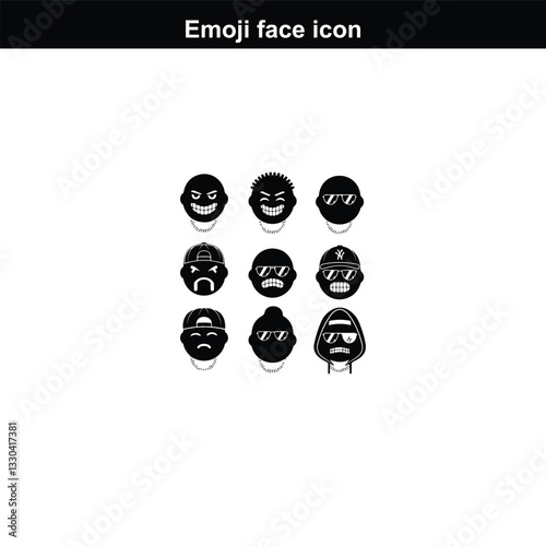 Emoji flat characters vector set. Emojis icon collection in sad, crying, weird, in love, sick and Cute Set of Simple Emojis Emoticons Editable Stroke Icon Set Emoticons vector set. Emoji smiling face 