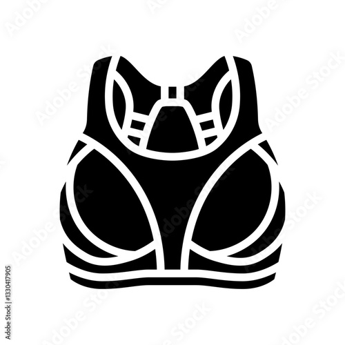 sports bra running accessories glyph icon vector illustration