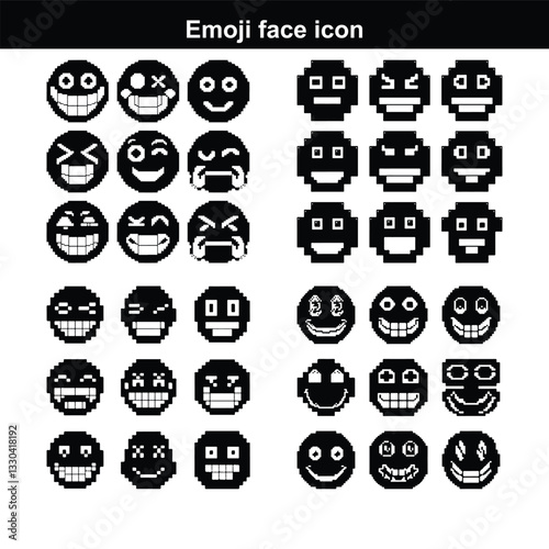 Emoji flat characters vector set. Emojis icon collection in sad, crying, weird, in love, sick and Cute Set of Simple Emojis Emoticons Editable Stroke Icon Set Emoticons vector set. Emoji smiling face 
