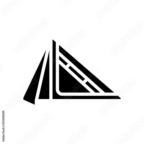ultralight tent glyph icon vector illustration