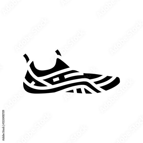 water shoes footwear tourism glyph icon vector illustration