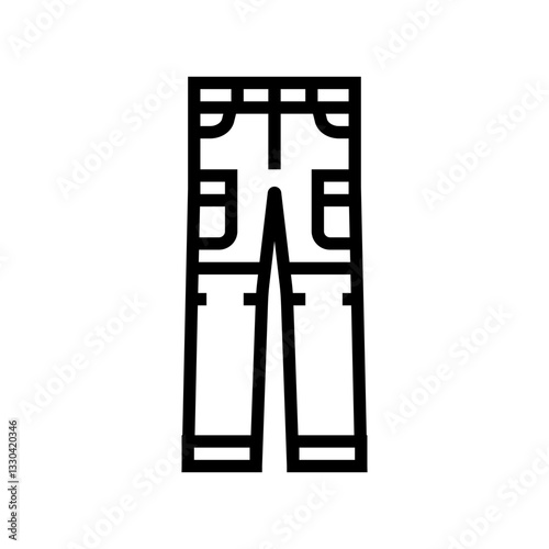 convertible pants ultralight hiking line icon vector illustration