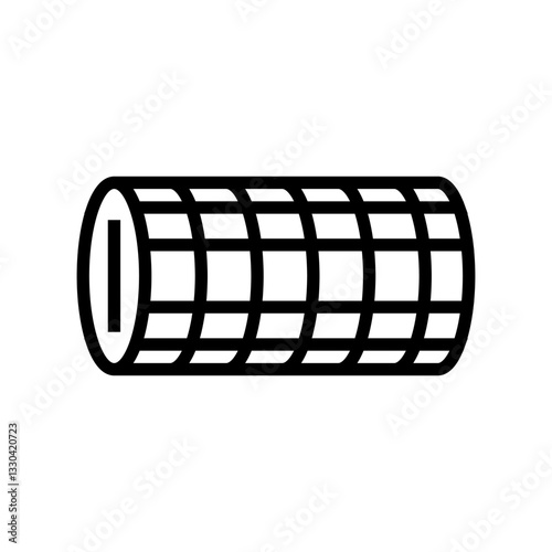 foam roller muscle recovery wellness line icon vector illustration