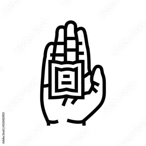 hand warmer mountain skiing line icon vector illustration