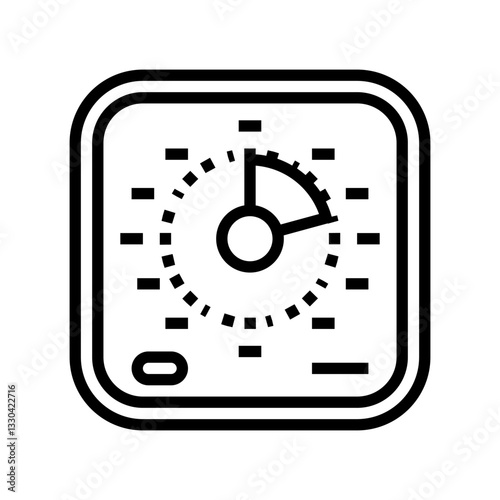 recovery timer clock wellness line icon vector illustration