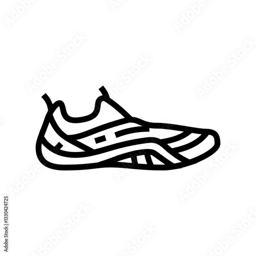 water shoes footwear tourism line icon vector illustration