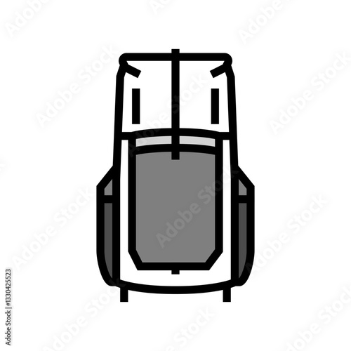 backpack ultralight trekking color icon vector illustration