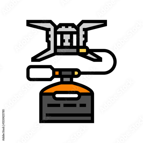 burnerhead gas burner stove color icon vector illustration
