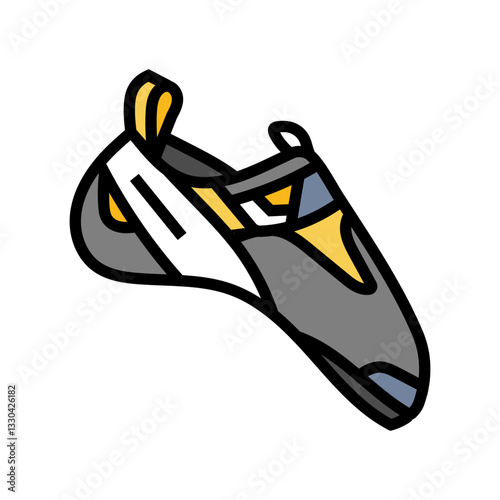 climbing shoes footwear tourism color icon vector illustration