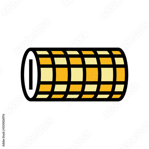 foam roller muscle recovery wellness color icon vector illustration