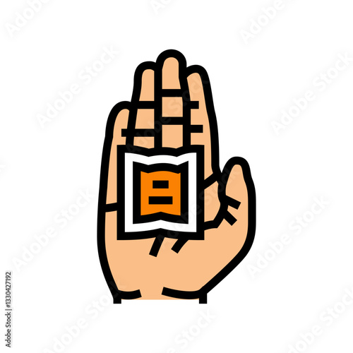 hand warmer mountain skiing color icon vector illustration