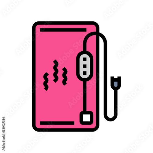 heating pad recovery wellness color icon vector illustration