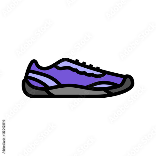 minimalist trail shoes footwear tourism color icon vector illustration