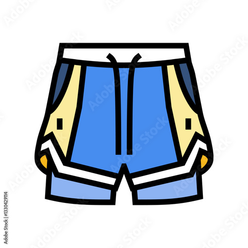 shorts running accessories color icon vector illustration