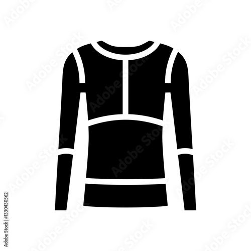 base layer thermal underwear glyph icon vector illustration