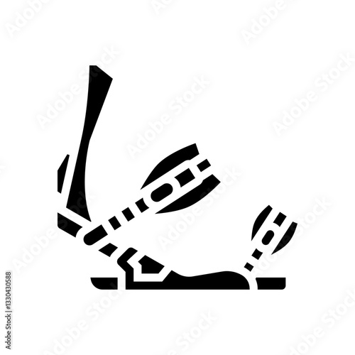 bindings snowboard glyph icon vector illustration