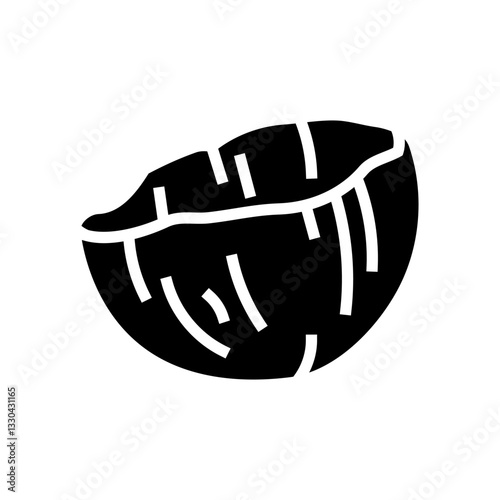 coconut shell sustainable beauty glyph icon vector illustration