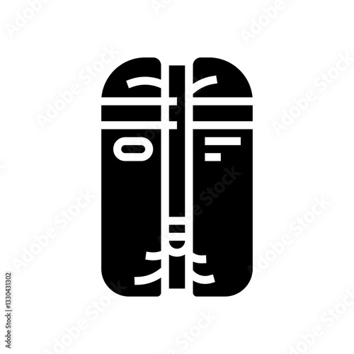 compression bag sleeping bag glyph icon vector illustration