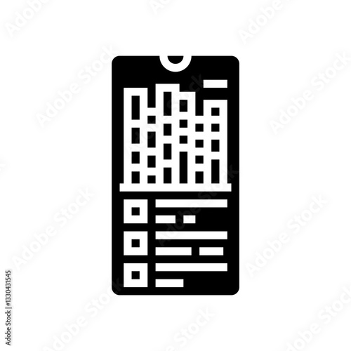 digital well being dashboard tech glyph icon vector illustration
