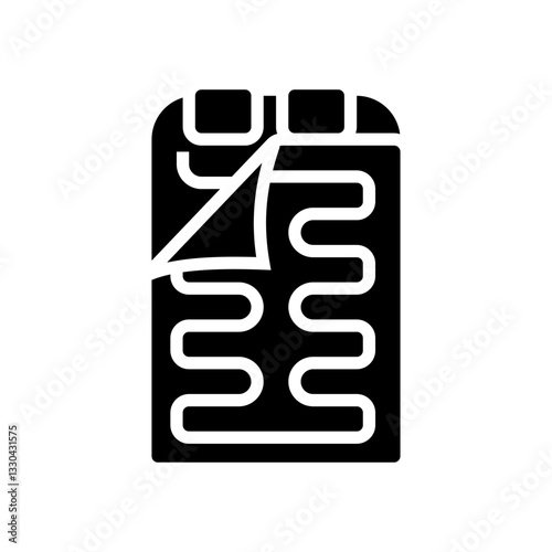 double blanket sleeping bag glyph icon vector illustration