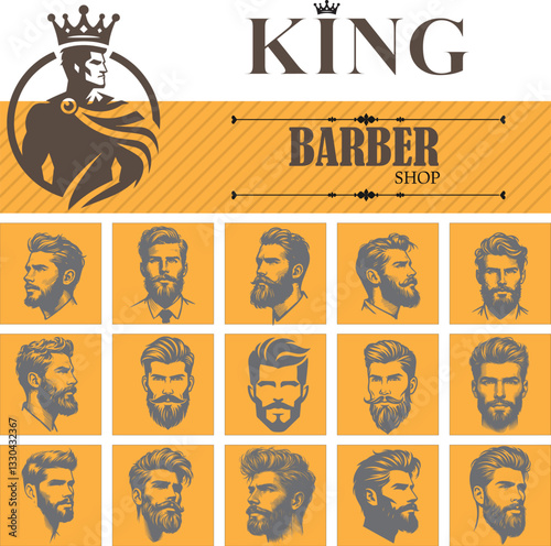 Barbershop and hairdressing salon retro banner