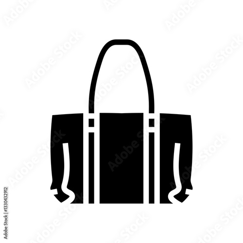 leather bag thrift driven fashion glyph icon vector illustration