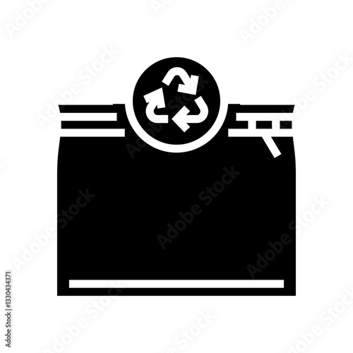 reusable snack bags fitness enthusiasts glyph icon vector illustration