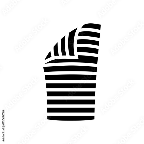 sleeping bag quilt glyph icon vector illustration