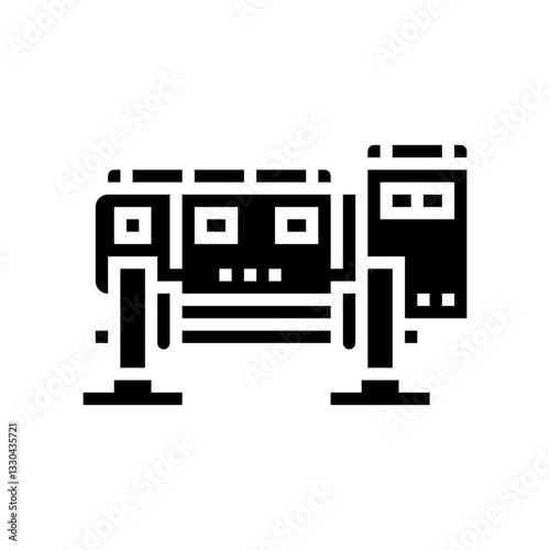 underwater research station world ocean glyph icon vector illustration