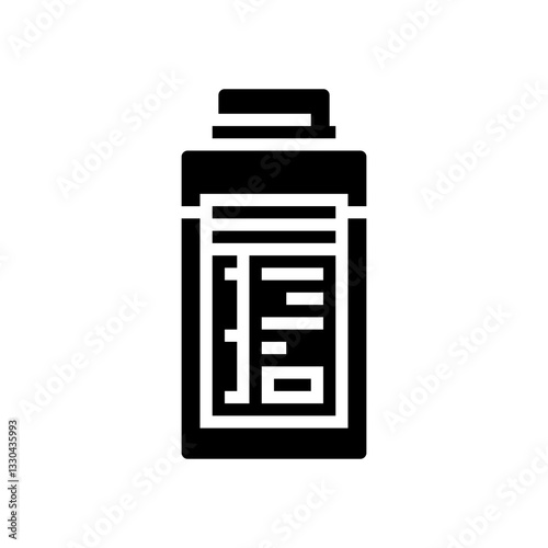 water sampling bottle world ocean glyph icon vector illustration