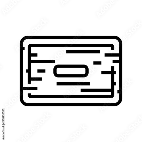 bar soap sustainable beauty line icon vector illustration