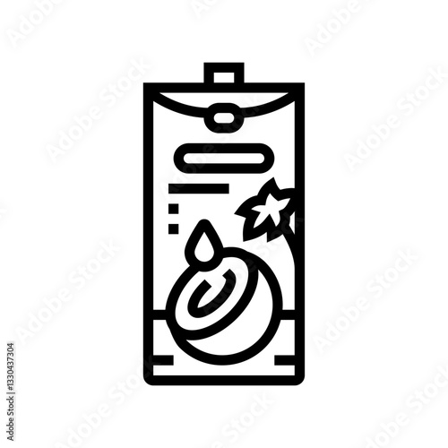 coconut water meal drink line icon vector illustration
