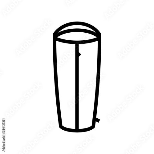 cocoon sleeping bag line icon vector illustration