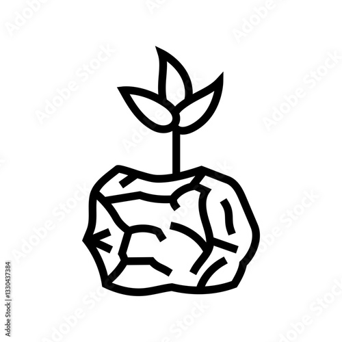 compostable packaging sustainable beauty line icon vector illustration
