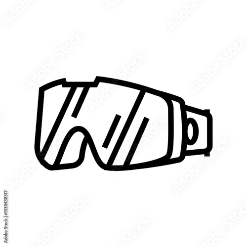 goggles snowboard line icon vector illustration