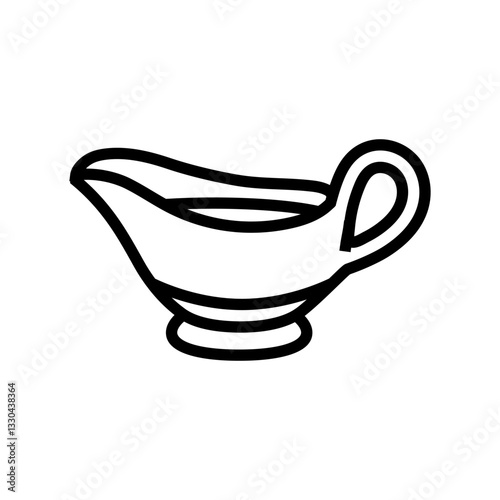 gravy jug meal drink line icon vector illustration