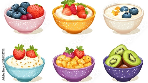 oatmeal on white isolated background