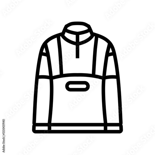 mid layer fleece insulated line icon vector illustration