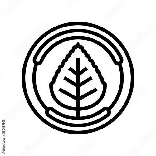 natural ingredients sustainable beauty line icon vector illustration