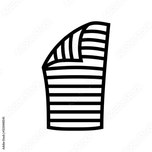 sleeping bag quilt line icon vector illustration