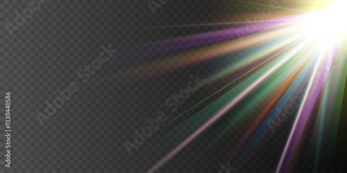 Rainbow prism light scatters vividly, creating dazzling spectral reflections.
Holographic crystal glare shimmers subtly, producing soft ethereal radiance.
Transparent lens flare refracts dynamically